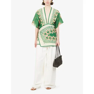 Johanna Ortiz Inundada De Color Printed Cotton-voile Mini Dress In Animal Print