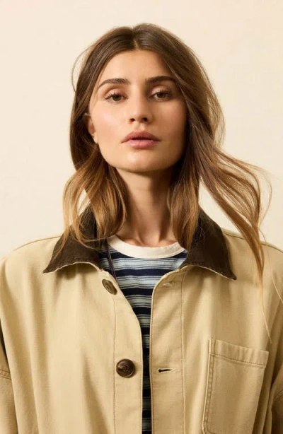 Faherty Sunwashed Canvas Barn Jacket In Neutral