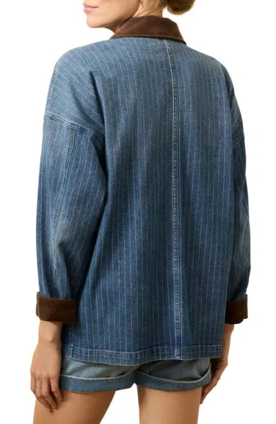 Faherty Sunwashed Denim Barn Jacket In Blue
