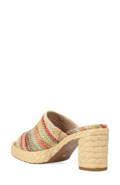 Pelle Moda Capree Espadrille Platform Slide Sandal In Yellow