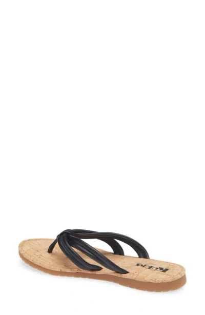 Korks Cascade Sandal In Black