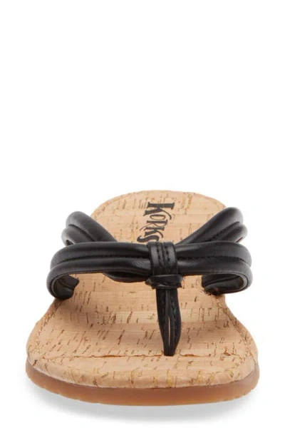 Korks Cascade Sandal In Black