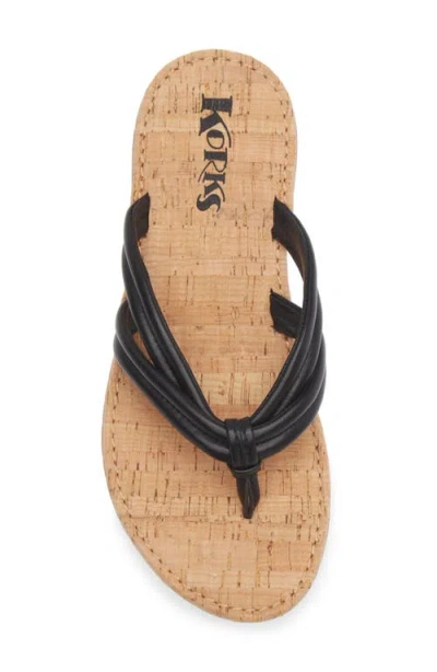 Korks Cascade Sandal In Black