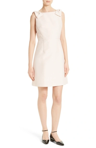 Shop Kate Spade Double Bow A-line Dress In Pink Sand