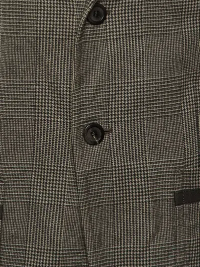 Pre-owned Alexander Mcqueen Houndstooth-pattern Blazer In Brown