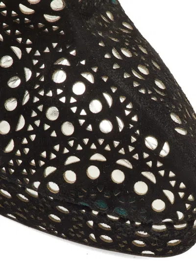 Pre-owned Alaïa Laser-cut Platform Boots In Black