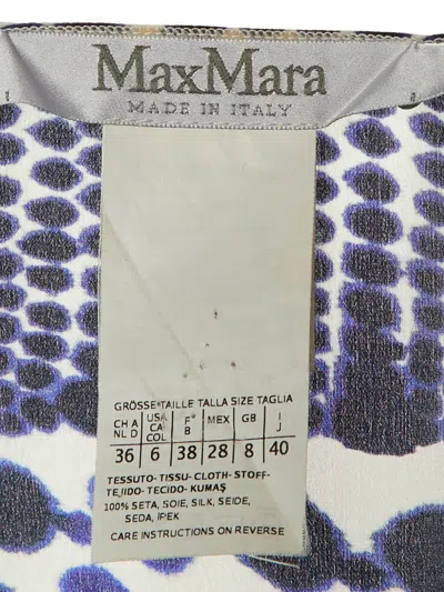 Pre-owned Max Mara Printed Silk Tunic In White