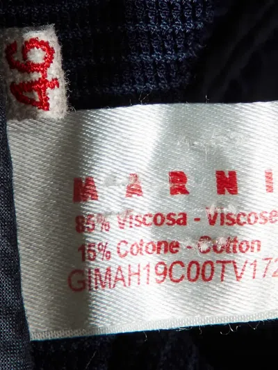 Pre-owned Marni Crepe Open-front Blazer In Blue