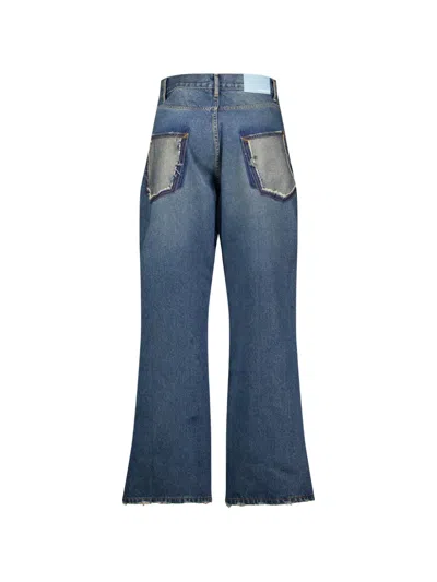 3paradis Double-waist Stonewashed Jeans In Multi