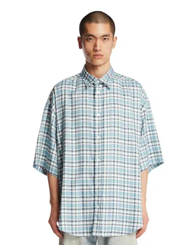 Acne Studios Fluid Check Flannel Midsummer Shirt In Multi