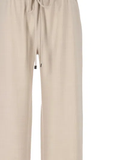 Antonelli Drawstring Elasticated Trousers In Brown