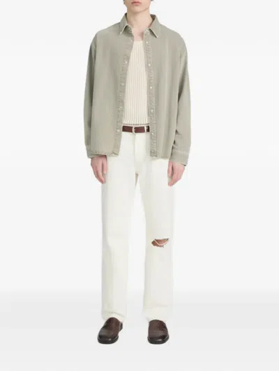 Frame Relaxed-fit Long-sleeve Overshirt In Multi