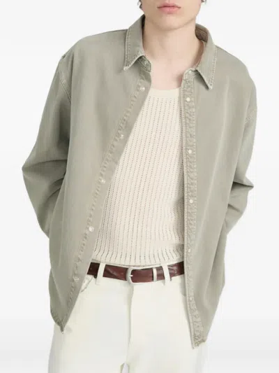 Frame Relaxed-fit Long-sleeve Overshirt In Multi