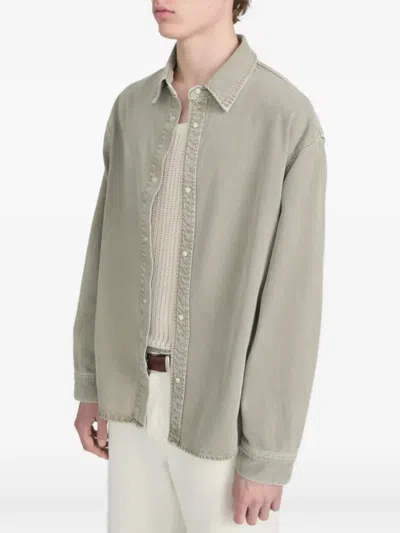 Frame Relaxed-fit Long-sleeve Overshirt In Multi