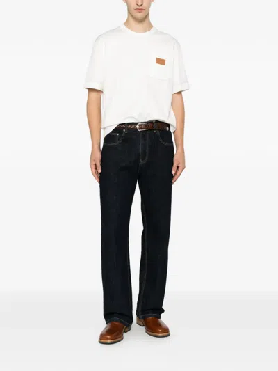Fendi T-shirt With Logo Application In White