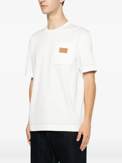 Fendi T-shirt With Logo Application In White