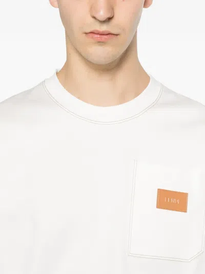 Fendi T-shirt With Logo Application In White