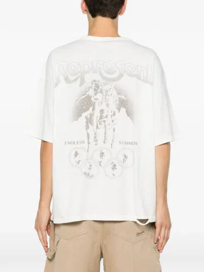 Represent Graphic-print T-shirt In White