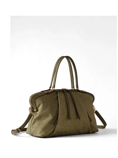 Borbonese Medium Frame Print Tote Bag In Green