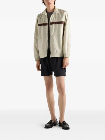 Prada Re-nylon Jacket In Brown