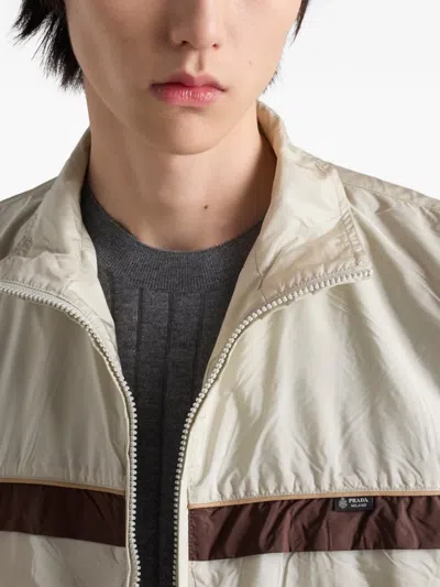Prada Re-nylon Jacket In Brown