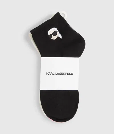 Karl Lagerfeld Ikon Short Socks – 3-pack In Multi