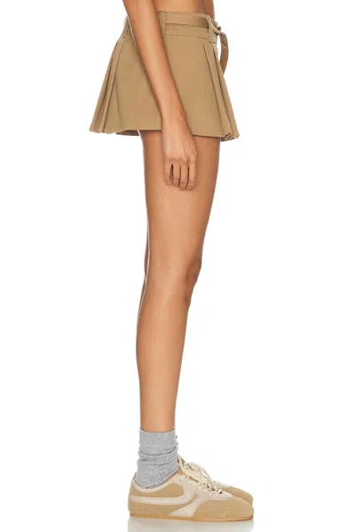 Miu Miu Popeline Skirt In Brown