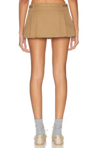 Miu Miu Popeline Skirt In Brown