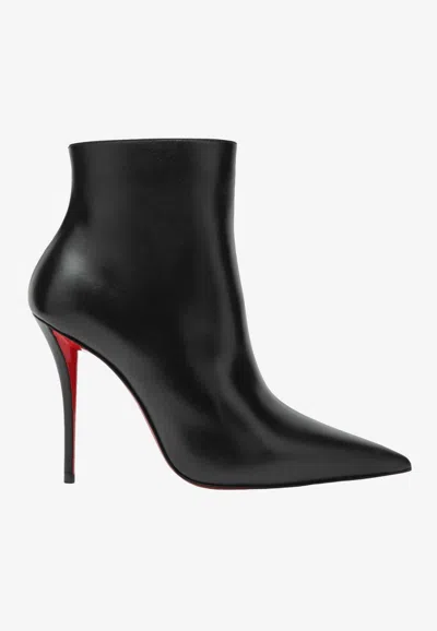 Christian Louboutin So Kate Booty High Heels Ankle Boots In Black Leather In Black