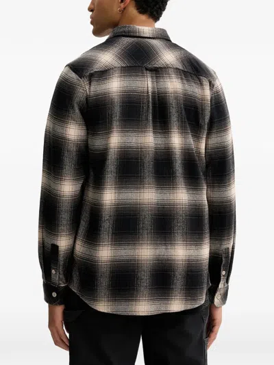 Rip Curl Check-pattern Flap-pocket Shirt In Black