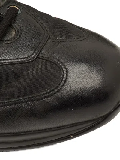 Pre-owned Prada Leather Sneakers In Black