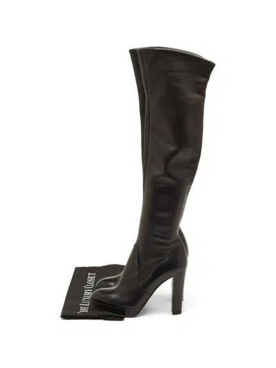 Pre-owned Sergio Rossi Platform Boots In Black