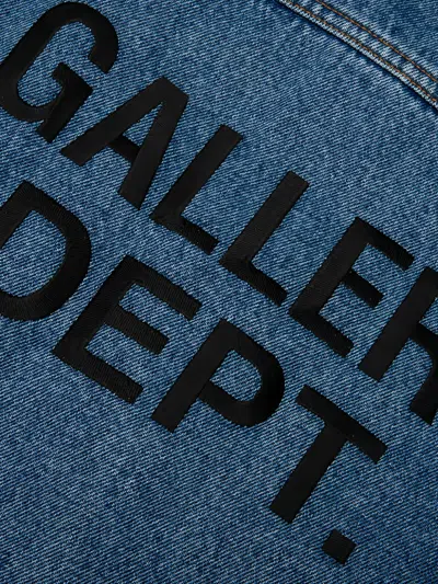 Gallery Dept. Denim Solid Shirt Collar Jacket In Blue