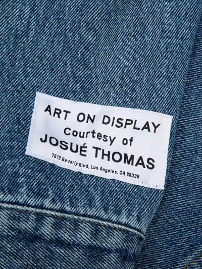Gallery Dept. Denim Solid Shirt Collar Jacket In Blue