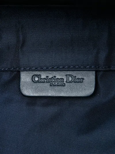 Pre-owned Dior 2000 Issimo Canvas Saddle Pouch In Blue