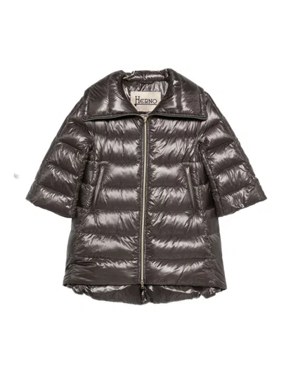 Herno Women Cleofe Midi Down Jacket In Black