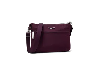 Baggallini Securtex Anti-theft Memento Crossbody Bag In Purple