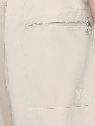 Y-3 Cargo Drawstring Shorts In Neutral