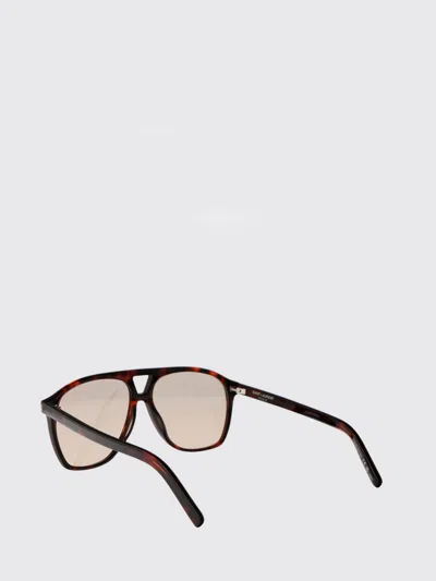 Saint Laurent Tortoiseshell Sl 596 Dune Rectangular Sunglasses In Brown
