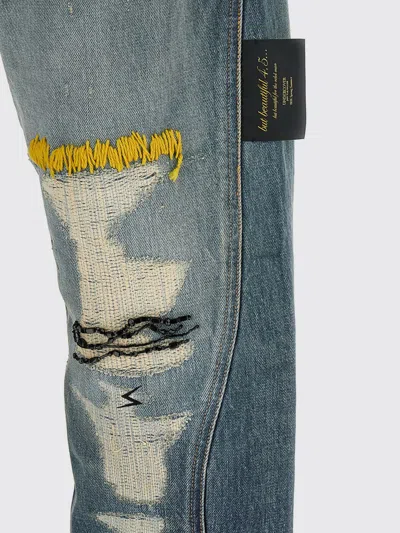 Undercover Distressed Jeans In Blue