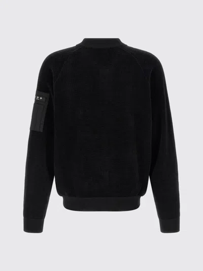 Tatras Gavrio Bomber Jacket Textured Fabric Ribbed Cuffs In Black