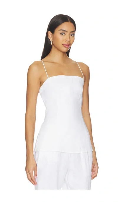 Aexae Linen Strap Top In White