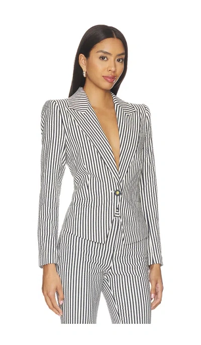 L'agence Misa Short Single Breasted Blazer In Multi