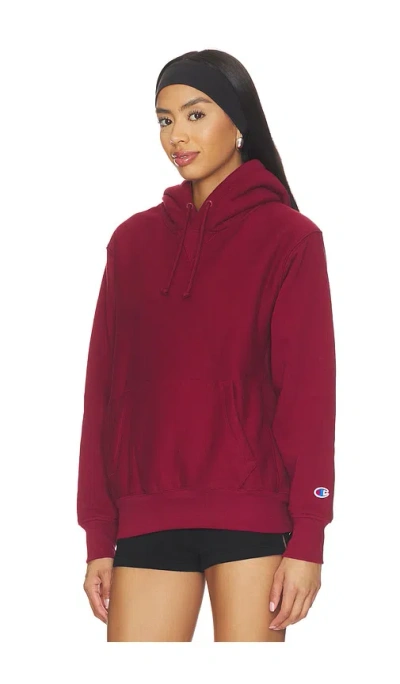 Champion Reverse Weave Pullover Hoodie In Red