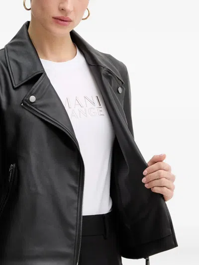 Armani Exchange Collar Zip Jacket In Black