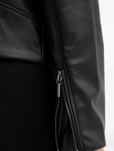 Armani Exchange Collar Zip Jacket In Black