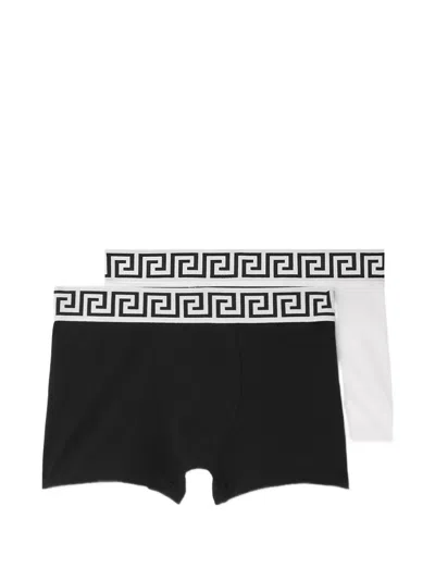 Versace Cotton-jersey Trunks 2-pack In Multi
