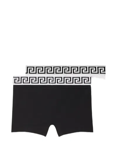 Versace Cotton-jersey Trunks 2-pack In Multi
