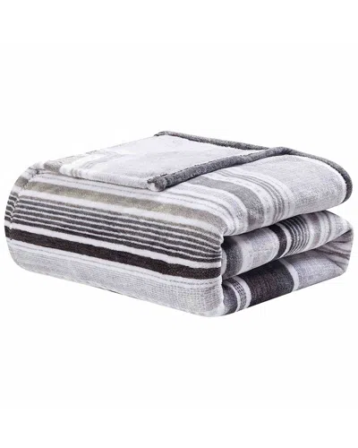 Luxury Home Printed Microfiber Bed Blanket In White