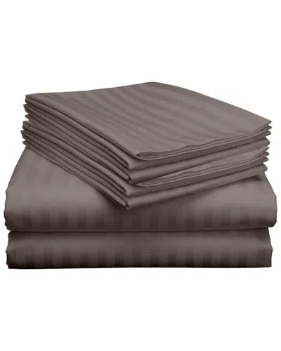 Luxury Home 6pc Microfiber Sheet Set In Brown